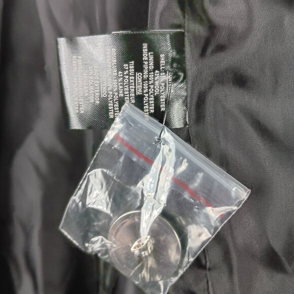 Wool Winter Overcoat Womens S Black Notch Lapel Lined Classic Minimalist Coat - Picture 8 of 10